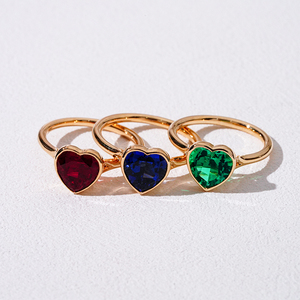 Starsgem Tùy Chỉnh Engagement Ring 10K 14K 18K Vàng Ruby Emerald Royal Blue Sapphire Phòng Thí Nghiệm Grown Đá Quý Solitaire Nhẫn - Product Image 2