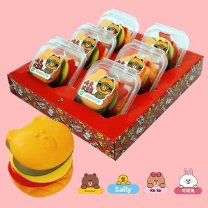 Nostalgico grande hamburger caramella gommosa fruttato aromatizzato QQ succo per gli studenti e i bambini rivestiti alla rinfusa Snack caramelle all'ingrosso - Product Image 2