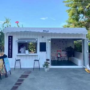 บ้านคาเฟ่สำเร็จรูปโมอิ คอนเทนเนอร์ วัสดุคอมโพสิต ทนทานต่อสภาพอากาศ เคลือบสีฝุ่น ประกอบสำเร็จ ใช้งานกลางแจ้ง - Product Image 1