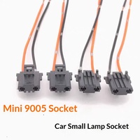 Kabel Soket Otomotif Mini 9005 Konektor HB3 Lampu Terintegrasi Sorot Tinggi-Rendah Dudukan Lampu Halogen Kabel Plug-in Lampu Depan