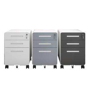 Archivador Móvil de 3 Cajones Three Arrows con Cerradura, Mueble de Oficina con Ruedas para Almacenamiento - Product Image 5