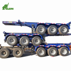 Semi-remorque châssis porte-conteneurs robuste à 3 essieux pour le <span class=keywords><strong>transport</strong></span> de conteneurs de 20 pieds et 40 pieds - Product Image 2