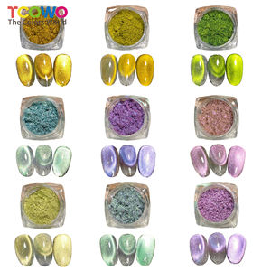 ผงแม่เหล็กแต่งเล็บเกรดเครื่องสำอางหรูหรา TCOWO - ผงโครเมี่ยมสะท้อนแสงแบบแคทอาย ให้เอฟเฟกต์ Chatoyancy <span class=keywords><strong>ป</strong></span>ราศจากนิกเกิล สีสันสดใส - Product Image 5