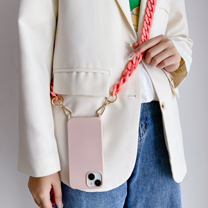 Correa de Hombro de Lujo con Cadena Acrílica Personalizada para <span class=keywords><strong>iPhone</strong></span> 16 15 14 <span class=keywords><strong>12</strong></span> 13 <span class=keywords><strong>Pro</strong></span> 17 <span class=keywords><strong>Pro</strong></span> <span class=keywords><strong>Max</strong></span>, Estilo Urbano para Chicas - Product Image 2
