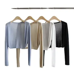 Sun Knit Cardigan Women's Thin Ice Silk Coat Shawl Air-Conditioned Shirt with Slip Skirt Premium Cardigan for Women
