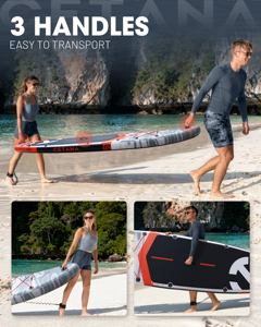 Planche de paddle gonflable en matériau Drop Stitch, capacité 450 lb, pour jeux aquatiques et surf, directement de l'usine - Product Image 5