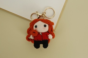 Muñecas de ganchillo hechas a mano, colgantes de personajes de anime de ganchillo con hilo Weaver Girl, dijes de bolsos terminados, Kitty Snoopy - Product Image 6