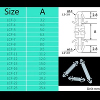 100 Uds. Separador de placa fija PCB de nailon blanco, soporte espaciador PWB de ~ 25mm para placa de PC aislante, tipo de pasadores de enganche de columna