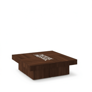 โต๊ะกาแฟไม้โอ๊คสีน้ำตาล 35.4x35.4x11.0 นิ้ว เฟอร์นิเจอร์ห้องนั่งเล่นดีไซน์ทันสมัย - Product Image 1