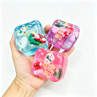 Bestseller transfrontalier : Jouet anti-stress Halloween Squishy en forme de cube de mélasse, motif Père Noël et Élan, emballage en boîte