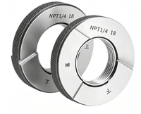 Fabricant de jauges d'anneaux de filetage coniques américains NPT simples, jauges d'anneaux de filetage Go et No-Go : NPT 1/16, 1/8, 1/4, 3/8, 1/2, 3/4, 1