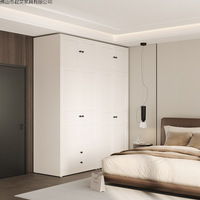 Armoire de chambre élégante à panneaux, armoire de rangement pour vêtements en gros