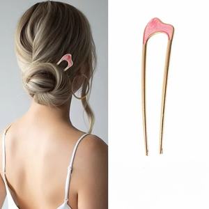 Accessoires d'épingles à cheveux en alliage <span class=keywords><strong>de</strong></span> style chinois pour femmes Fourches à cheveux à la mode pour filles Beauté en métal et acétate - Product Image 3