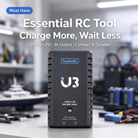 Chargeur d'équilibrage USB-C électrique ToolkitRC U3 pour LiPo 2-3S, port d'équilibrage précis, en plastique ABS, sûr pour avion RC