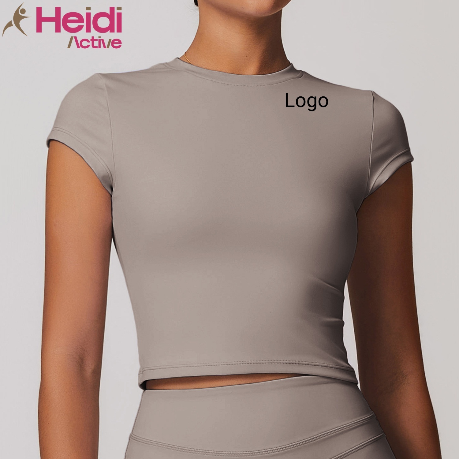 Hot Sale Workout Clothes Sports T-shirt Ultra Soft Lightweight Slim Fit Short Sleeve High Elastic Yoga Top for Outdoor Sports