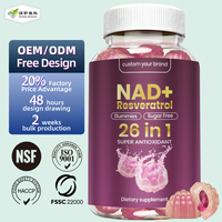 Gummies OEM au Resvératrol, Vitamine, Biotine, Collagène et NAD+ pour le Soin Quotidien de la Peau