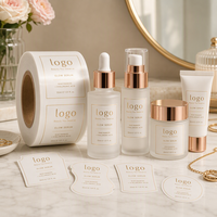 Étiquettes personnalisées OEM pour marques cosmétiques, imprimées UV, résistantes à la déchirure, blanches mates, découpées, minimalistes, avec dorure argentée, fabricant