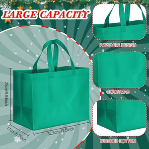 Tùy Chỉnh In Ấn Logo Giáng Sinh Không Dệt Túi Có Thể Gập Lại Công Suất Lớn Grocey Không Dệt Vải Siêu Thị Mua Sắm Túi - Product Image 4