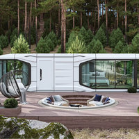 Maison Capsule Spatiale Portable en Acier K7, Structure Complète, Cuisine, Conception Personnalisée, Assemblage Rapide, pour Camping en Plein Air, Hôtel, Boutique