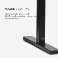 (E9858) Base de meubles en aluminium moulé noir pour jardin, tables à manger pliantes, pieds