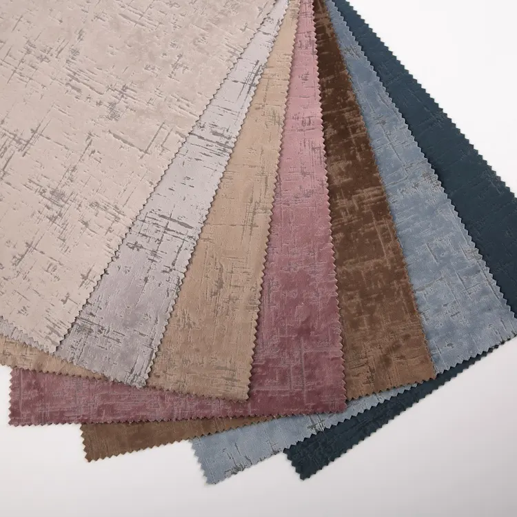 Bestseller Home Schuss gewebte geprägte Samts toff Textilien für Vorhänge