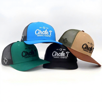 Gorras Trucker Richardson 112 de 6 Paneles con Parche de Cuero Bordado Personalizado, Logotipo y Parche Tejido para Deporte al Aire Libre