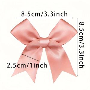 50Pcs/Pack Pink Premium Satin Ribbon <b>Bows</b> - 3.3 Inch <b>Large</b> Size Craft <b>Bows</b> for Gift Wrapping Wedding Decor Sewing & DIY Crafts - Product Image 2