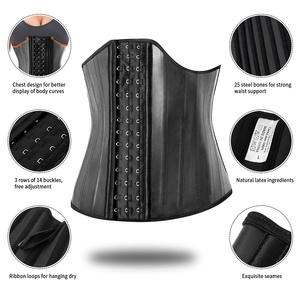 Vente en Gros Gaine Amincissante Ventre Fajas Colombiennes 25 Baleines en Acier Corset Serre-Taille en Latex avec Soutien-Gorge Intégré - Product Image 5