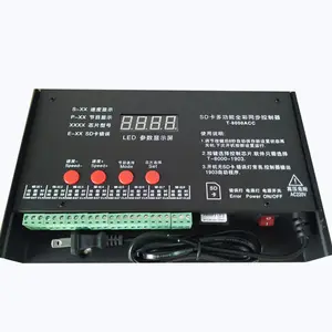 LED contrôleur T8000AC SD Carte Contrôleur pour WS2811 LPD8806 8192 Pixels DC5V étanche Étanche À La Pluie contrôleur AC110-240V