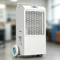 Déshumidificateur industriel portable 90L/J, système de contrôle d'humidité mobile pour entrepôts et usines, sur roues