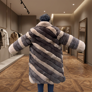 Manteau d'hiver chaud et luxueux pour homme, imperméable, réversible, en vraie fourrure de renard, haute qualité, possibilité de personnalisation, vente en gros - Product Image 2