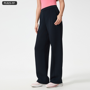 Pantalones de salón Air-Layer para mujer-2025 Nuevos pantalones de yoga de pierna ancha con drapeado ultrasuave | Pantalones de entrenamiento transpirables de corte recto - Product Image 3