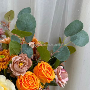 Promesa Ramo de flores naranjas Flores artificiales Ramo Arreglo Decoración de la boda Centros de mesa - Product Image 4