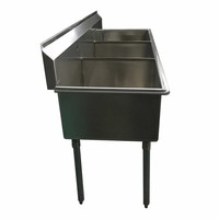 Nouvelle arrivée Xiangying, évier de cuisine commercial à trois bacs en acier inoxydable 201 certifié NSF, finition brossée mate, 300 kg/m