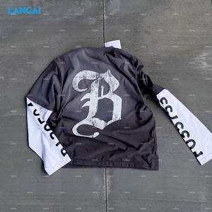 Tùy Chỉnh Dtg Đơn Giản Cắt In Ấn T-Shirt Pháp Màn Hình In Ấn 100% Cotton Quá Khsize Rửa Mùa Thu Áo Thun của Nam Giới - Product Image 2