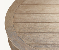 OLEMA-Ensemble de meubles d'extérieur en bois de teck, table basse ronde de jardin avec fonction de rangement, nouvel arrivage
