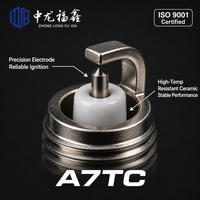 Bougie d'allumage pour moto A7TC ISO9001, filetage 12,7 mm, espacement 0,7 mm, résistante aux hautes températures, pour moteur refroidi par air 125cc 250cc, OEM personnalisé