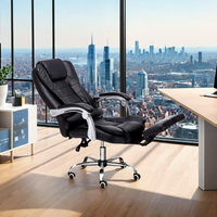 Mobilier chaise de bureau chaise de bureau en cuir avec fonction de massage chaise ergonomique peut dormir et se détendre massage 7 points