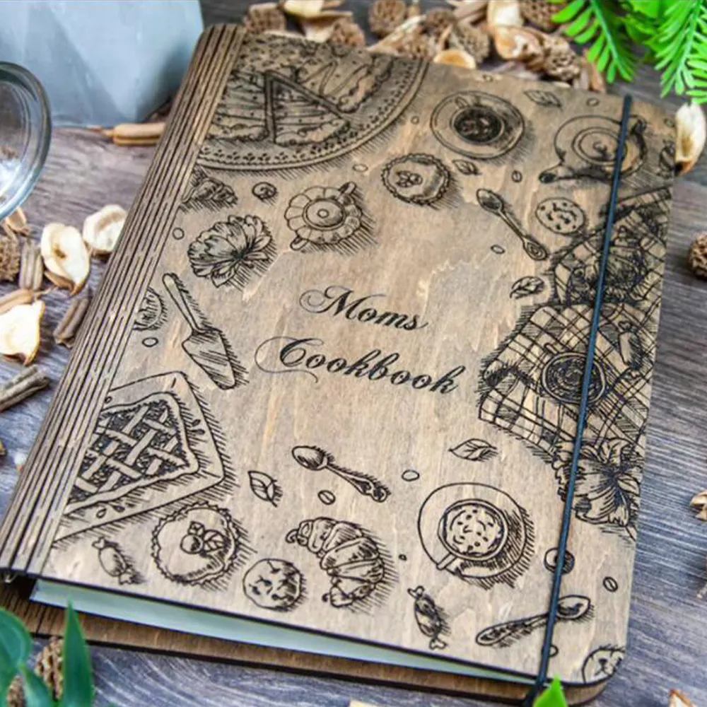 High Quality Fashion Durable Carving Logo Gift Thick Spiral Reusable Notebook For Friends