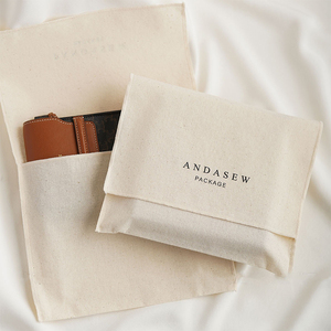 Fabricant de sacs d'emballage cadeau en tissu de coton à rabat personnalisé pour vêtements de luxe, bijoux, cosmétiques, sacs anti-poussière - Product Image 5