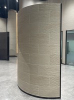 Panneaux de revêtement mural extérieur modernes en pierre flexible MCM - Plaques fines ignifuges et écologiques