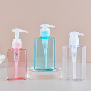 PETG 150ml Square Pump Lotion Bottle with Screen Printing for Shower Gel Shampoo Travel <strong>Refillable</strong> <strong>Hand</strong> <strong>Soap</strong> - Product Image 1