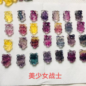 Venta al por mayor Mini Crystal Craft Natur <span class=keywords><strong>Rainbow</strong></span> Fluorite Tallado Crystal Girl <span class=keywords><strong>Warrior</strong></span> para la venta - Product Image 1