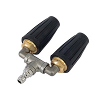 Buse turbo double 1/4 "à connexion rapide Buse d'adaptation rotative Accessoire pour nettoyeur haute pression Buse rotative Jetter