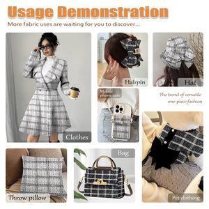 Le motif à carreaux colorés est fait d'un <span class=keywords><strong>tissu</strong></span> en tweed grossier mélangé à de la <span class=keywords><strong>laine</strong></span> et des fibres de polyester et convient aux vêtements d'extérieur - Product Image 6