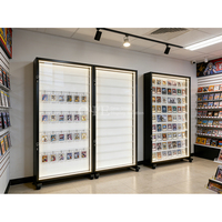 Vitrine d'exposition sur pied en métal pour cartes à collectionner personnalisées – Idéale pour boutique de cartes à échanger, exposition de collectionneurs