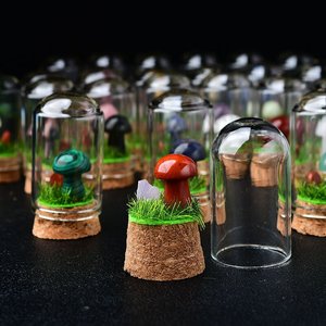 หินคริสตัลธรรมชาติแกะสลักรูปเห็ด ของตกแต่งจิ๋วสำหรับเด็ก ของสะสมแร่ธาตุ สำหรับวันหยุดวิทยาศาสตร์ยอดนิยม - Product Image 2
