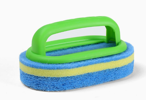 Wholesale Cleaning Brush With Handle <b>Sponge</b> Wiping Kitchen Pot Washing Toilet Ceramic Tool - Product Image 5
