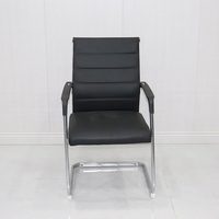 Chaise de conférence en cuir pour réunions de bureau, chaise de formation moderne et simple pour gestionnaires et personnel, personnalisable