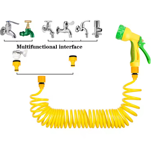 Pistola de agua multifuncional, resorte telescópico, tubería de agua para el hogar, jardín, grifo de riego, manguera, rociador, juego de artefactos - Product Image 5